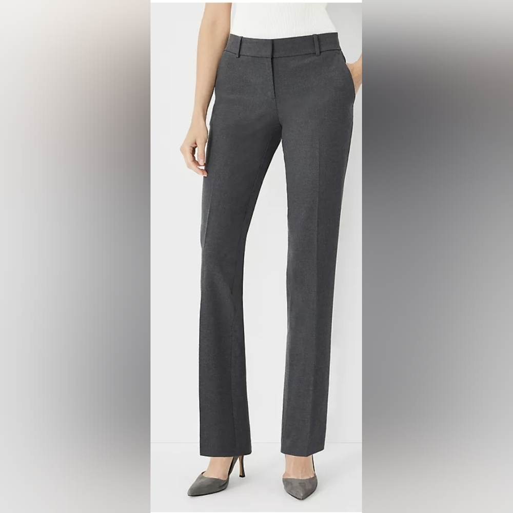 Ann Taylor Black Straight-Leg Dress Trousers